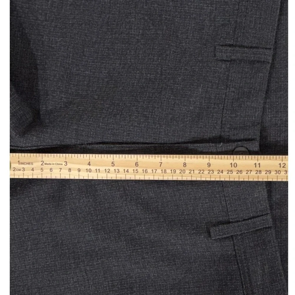 Zara Textured Dress Slacks Pants‎ Size 31 (32x28.5) Charcoal Gray Slim Tapered